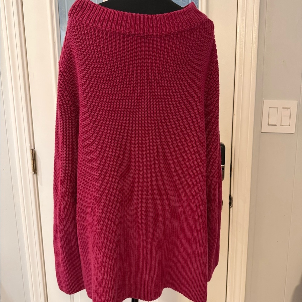 Talbots Women's Raspberry Cowl Neck Sweater NWOT - Picture 3 of 5